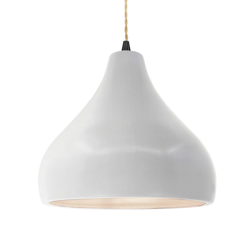 Justice Designs - CER-6565-BIS-MBLK-BEIG-TWST - One Light Pendant - Radiance - Bisque