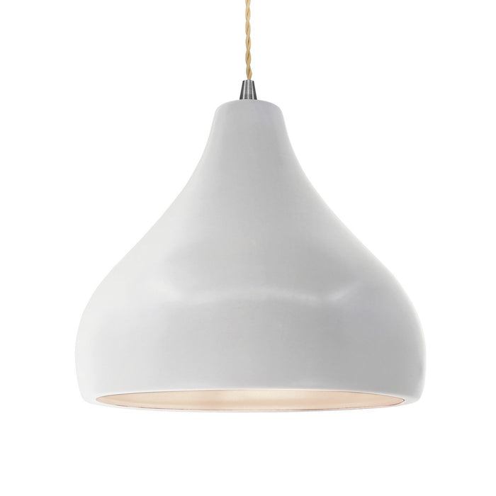 Justice Designs - CER-6565-BIS-NCKL-BEIG-TWST - One Light Pendant - Radiance - Bisque