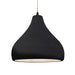 Justice Designs - CER-6565-BKMT-MBLK-BEIG-TWST - One Light Pendant - Radiance - Gloss Black w/ Matte White