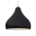 Justice Designs - CER-6565-BLK-NCKL-BEIG-TWST - One Light Pendant - Radiance - Gloss Black