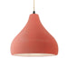 Justice Designs - CER-6565-BSH-MBLK-BEIG-TWST - One Light Pendant - Radiance - Gloss Blush