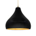 Justice Designs - CER-6565-CBGD-ABRS-BEIG-TWST - One Light Pendant - Radiance - Carbon Matte Black w/ Champagne Gold