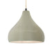 Justice Designs - CER-6565-CKC-MBLK-BEIG-TWST - One Light Pendant - Radiance - Celadon Green Crackle