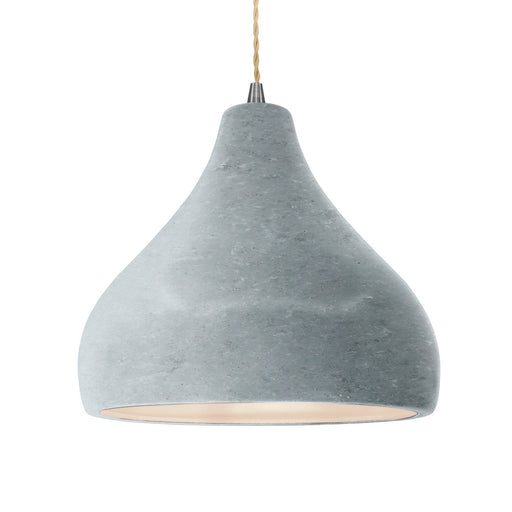 Justice Designs - CER-6565-CONC-NCKL-BEIG-TWST - One Light Pendant - Radiance - Concrete