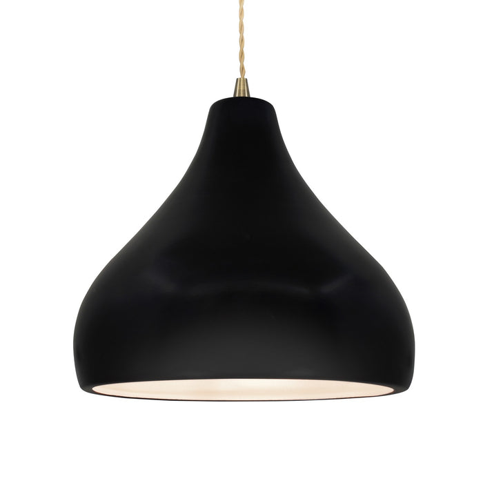 Justice Designs - CER-6565-CRB-ABRS-BEIG-TWST - One Light Pendant - Radiance - Carbon - Matte Black