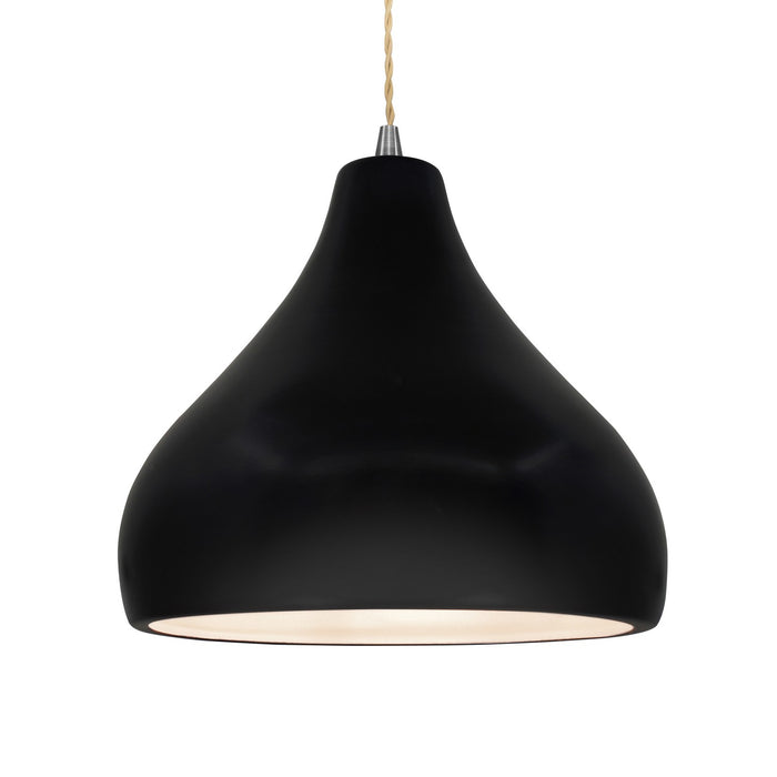 Justice Designs - CER-6565-CRB-NCKL-BEIG-TWST - One Light Pendant - Radiance - Carbon - Matte Black