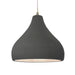 Justice Designs - CER-6565-GRY-ABRS-BEIG-TWST - One Light Pendant - Radiance - Gloss Grey