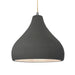 Justice Designs - CER-6565-GRY-NCKL-BEIG-TWST - One Light Pendant - Radiance - Gloss Grey