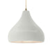 Justice Designs - CER-6565-MAT-ABRS-BEIG-TWST - One Light Pendant - Radiance - Matte White