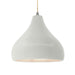 Justice Designs - CER-6565-MAT-NCKL-BEIG-TWST - One Light Pendant - Radiance - Matte White