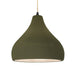 Justice Designs - CER-6565-MGRN-MBLK-BEIG-TWST - One Light Pendant - Radiance - Matte Green