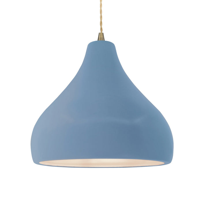 Justice Designs - CER-6565-SKBL-ABRS-BEIG-TWST - One Light Pendant - Radiance - Sky Blue