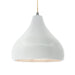 Justice Designs - CER-6565-WHT-NCKL-BEIG-TWST - One Light Pendant - Radiance - Gloss White