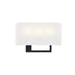 Justice Designs - FAB-4334-WHTE-MBLK - Three Light Wall Sconce - Textile - Brushed Brass