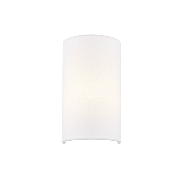 Justice Designs - FAB-5945-WHTE - One Light Wall Sconce - Textile