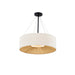 Justice Designs - FAB-9572-CREM-MBLK - Six Light Pendant - Textile - Matte Black