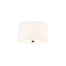 Justice Designs - FAB-9730-WHTE-MBLK - Two Light Flush-Mount - Textile - Matte Black