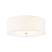 Justice Designs - FAB-9731-WHTE-BRSS - Four Light Flush-Mount - Textile - Brushed Brass