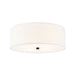 Justice Designs - FAB-9731-WHTE-MBLK - Four Light Flush-Mount - Textile - Matte Black