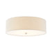 Justice Designs - FAB-9732-CREM-NCKL - Five Light Flush-Mount - Textile - Brushed Nickel