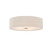 Justice Designs - FAB-9733-CREM-BRSS - Six Light Flush-Mount - Textile - Brushed Brass