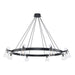 Trans Globe Imports - 11678 BK - Eight Light Chandelier - LuminaGlow - Black