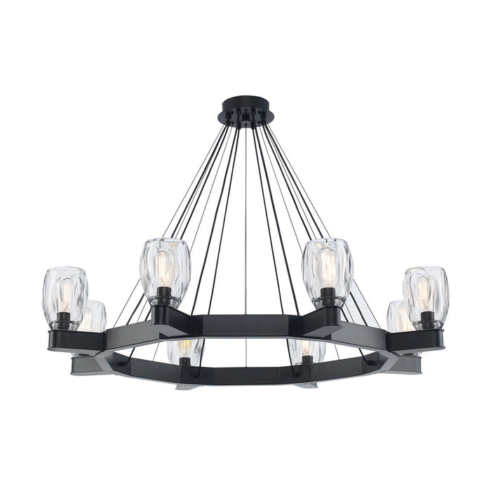 Trans Globe Imports - 11687 BK - Eight Light Chandelier - Harmony Hills - Black