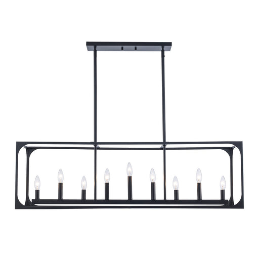 Trans Globe Imports - 11719 BK - Nine Light Linear Pendant - Ruby Ridge - Black