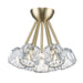 Trans Globe Imports - 11737 AG - Seven Light Semi Flush Mount - Crystal Court - Antique Gold