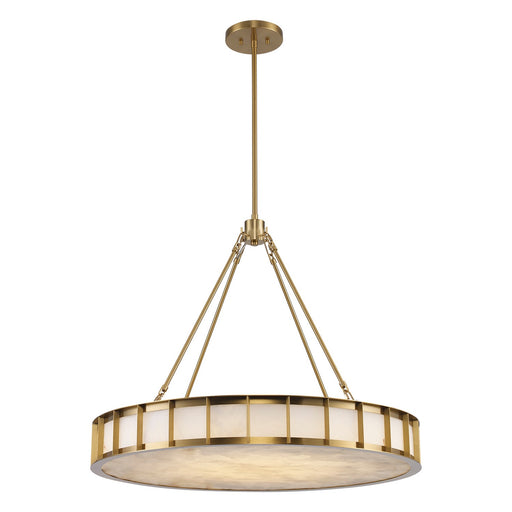 Trans Globe Imports - 11749 AG - Nine Light Chandelier - Ivory Isle - Antique Gold