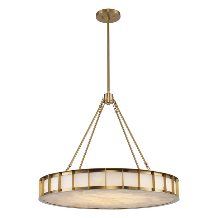 Trans Globe Imports - 11749 AG - Nine Light Chandelier - Ivory Isle - Antique Gold