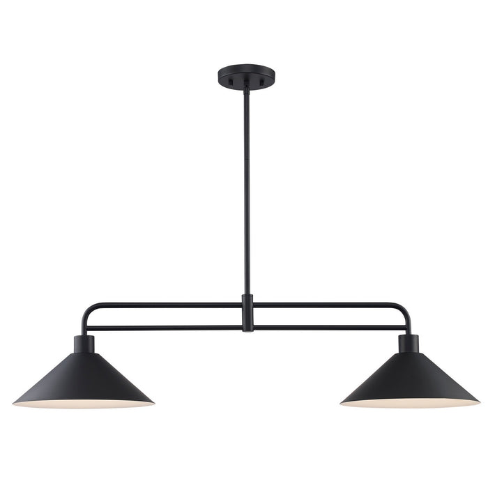 Trans Globe Imports - 11763 BK - Two Light Linear Pendant - Roscoe - Black