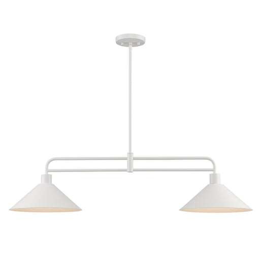 Trans Globe Imports - 11763 WH - Two Light Linear Pendant - Roscoe - White