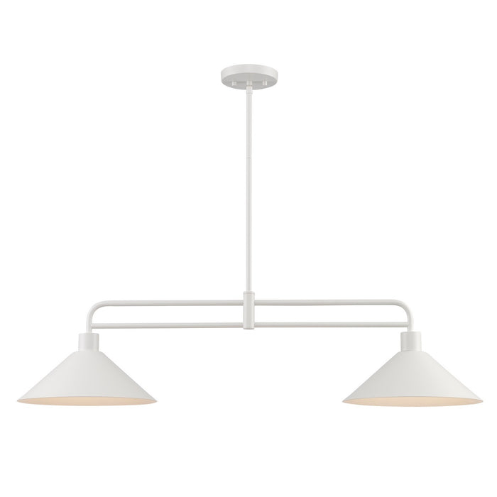 Trans Globe Imports - 11763 WH - Two Light Linear Pendant - Roscoe - White