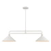 Trans Globe Imports - 11763 WH - Two Light Linear Pendant - Roscoe - White