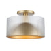 Trans Globe Imports - 16241 AG - One Light Semi-Flush Mount - Quartz Serenade - Antique Gold