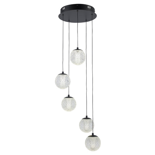 Trans Globe Imports - MDN-1635 BK - LED Pendant - Sunburst - Black