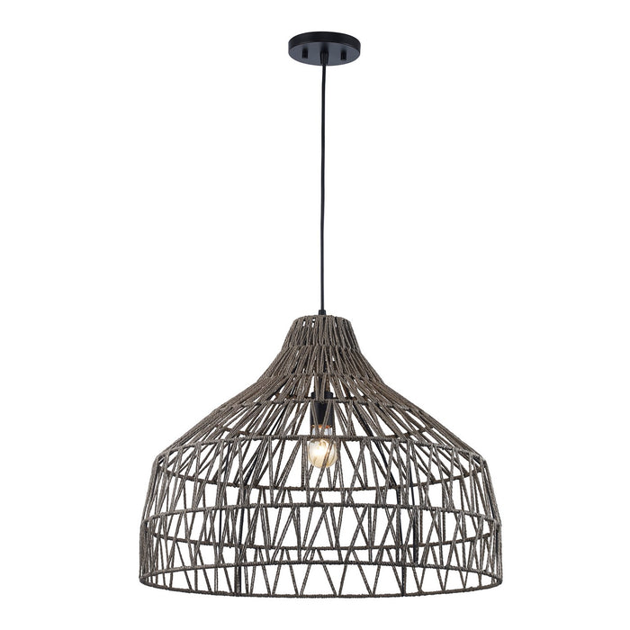 Trans Globe Imports - PND-2253 BK - One Light Pendant - TidalTwists - Black