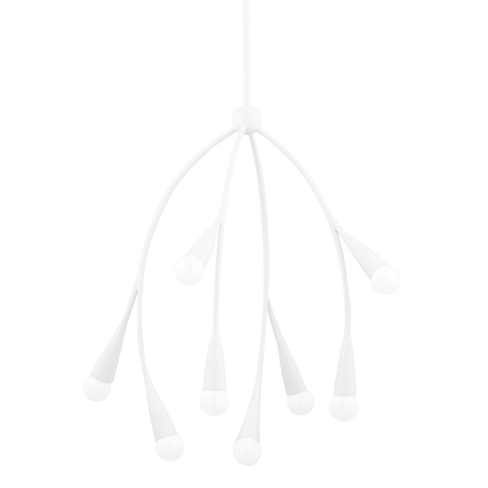 Mitzi - H689708-TWH - Eight Light Chandelier - Elsa - Textured White