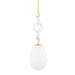 Mitzi - H690701-AGB/TWH - One Light Pendant - Marina - Aged Brass/Textured White