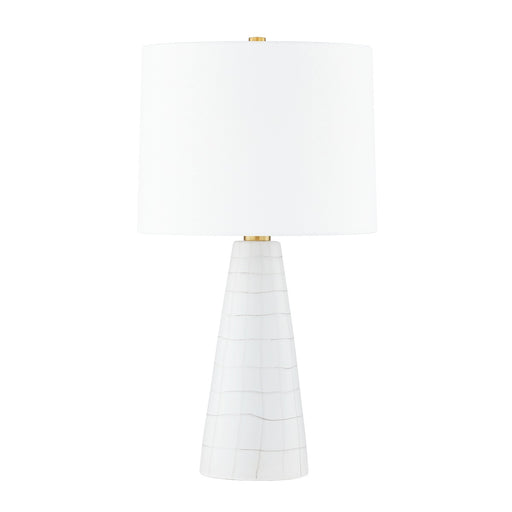 Mitzi - HL735201-AGB/CSW - One Light Table Lamp - Melinda - Aged Brass/Ceramic Satin White