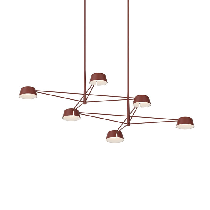 Sonneman - 2036.73 - Six Light Pendant - Oxide Red