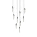 Sonneman - 4163.01 - Nine Light Pendant - Polished Chrome w/White Canopy