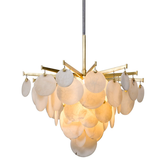 Corbett Lighting - 228-42 - One Light Chandelier - Serenity - Gold Leaf W Polished Stainless