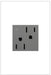 Legrand - ARCD152M10 - Dual Controlled Outlet - Adorne - Magnesium