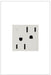 Legrand - ARCD152W10 - Dual Controlled Outlet - Adorne - White