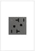 Legrand - ARCD202M10 - Dual Controlled Outlet - Adorne - Magnesium