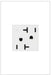 Legrand - ARCD202W10 - Dual Controlled Outlet - Adorne - White