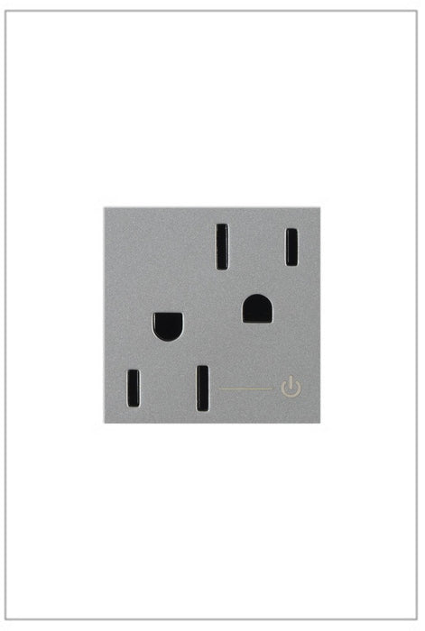 Legrand - ARCH152M10 - Half Controlled Outlet - Adorne - Magnesium