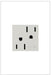 Legrand - ARCH152W10 - Half Controlled Outlet - Adorne - White